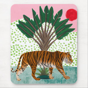 Tiger at Sunset Mouse Mat