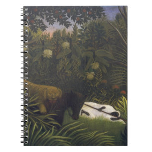 Tiger Attacking a Horse and a Sleeping Black Man ( Notebook