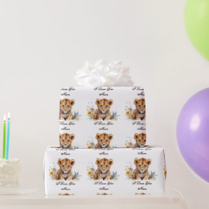 Tiger Baby I Love You Mum Wrapping Paper
