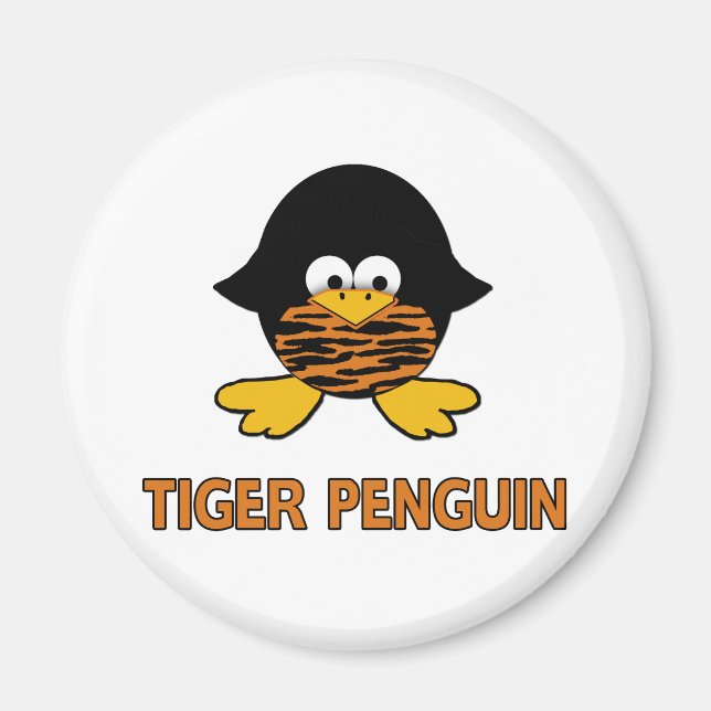 Tiger Baby Penguin Magnet (Front)