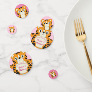 Tiger Baby Shower Pink Confetti