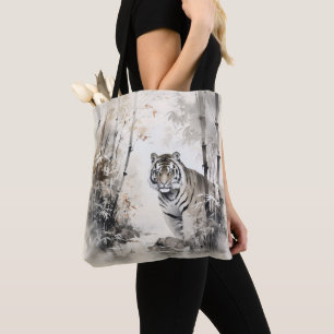 Tiger Bamboo Forest Tote Bag