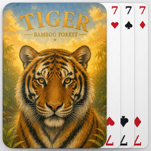 Tiger Bamboo Forest Wildlife Playing Cards