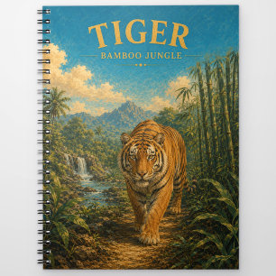 Tiger Bamboo Jungle Watercolor GeoSaga Notebook