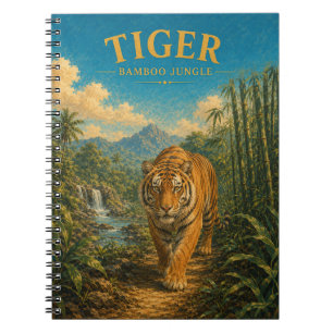 Tiger Bamboo Jungle Watercolor GeoSaga Notebook