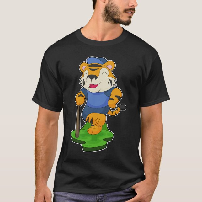 Tiger Baseball Baseball bat T-Shirt (Front)