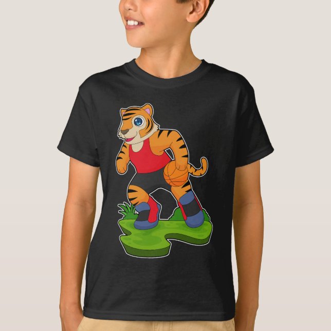 Tiger Basketball player Basketball T-Shirt (Front)