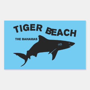 Tiger Beach - The Bahamas Diving With Sharks Rectangular Sticker