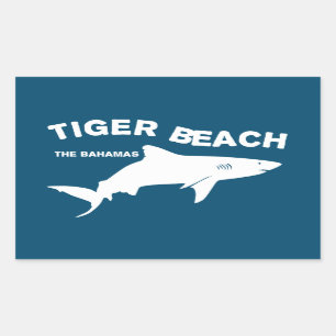 Tiger Beach - The Bahamas Diving With Sharks Rectangular Sticker