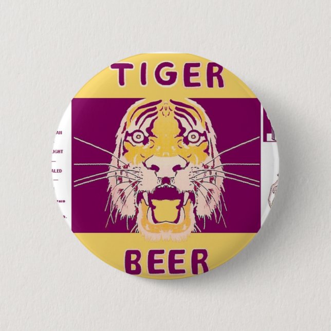 Tiger Beer Manhattan Brewing Pinback Button (Front)