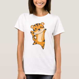 Tiger Big Cat Cute Animals For Kids T-Shirt