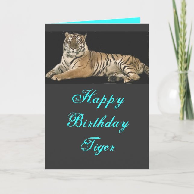 Tiger Birthday Card (Front)
