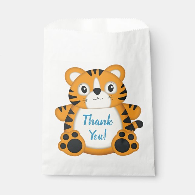 Tiger Birthday Party Favour Bags (Front)