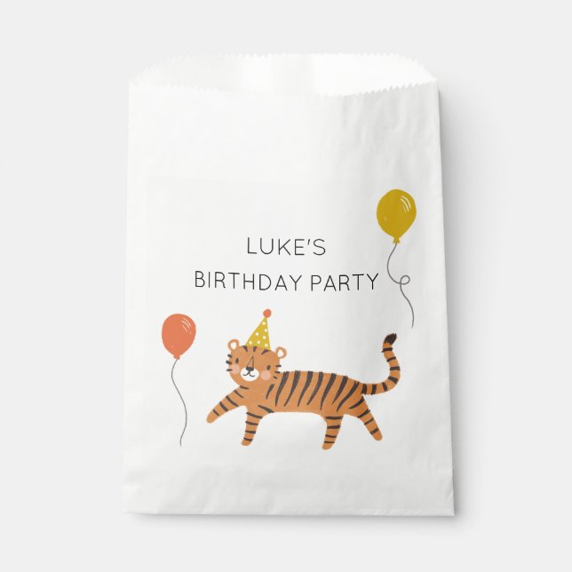 Tiger Birthday Party Favour Bags (Front)
