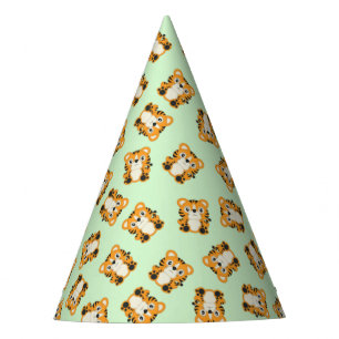 Tiger Birthday Party Green Hat