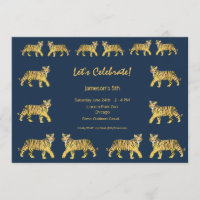 Tiger Birthday Party Invitation