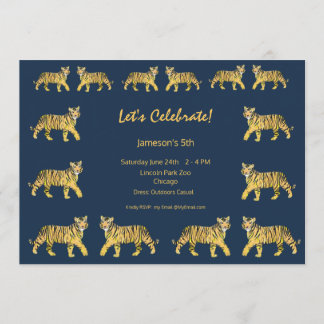 Tiger Birthday Party Invitation