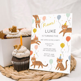 Tiger Birthday Party Invitation