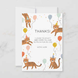 Tiger Birthday Thank You Card