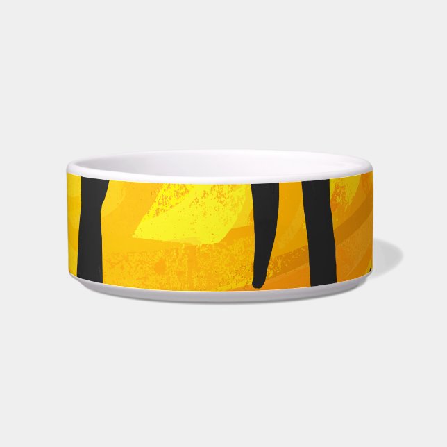 Tiger Black and Orange Print Bowl (Right)
