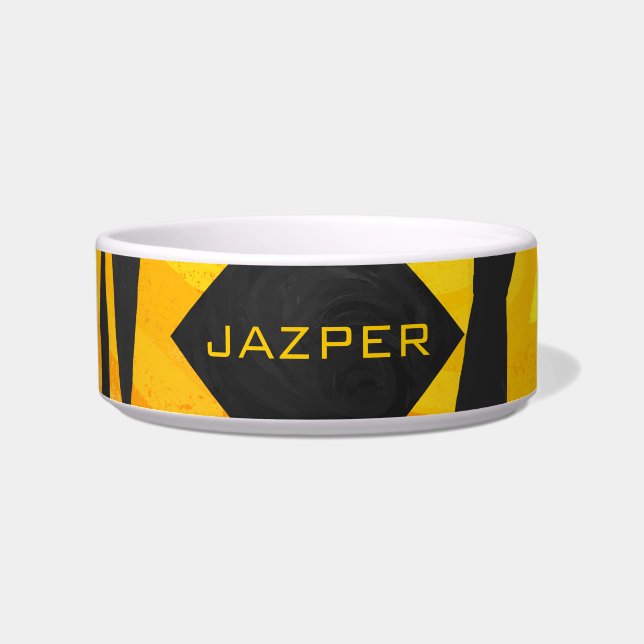 Tiger Black and Orange Print Bowl (Front)