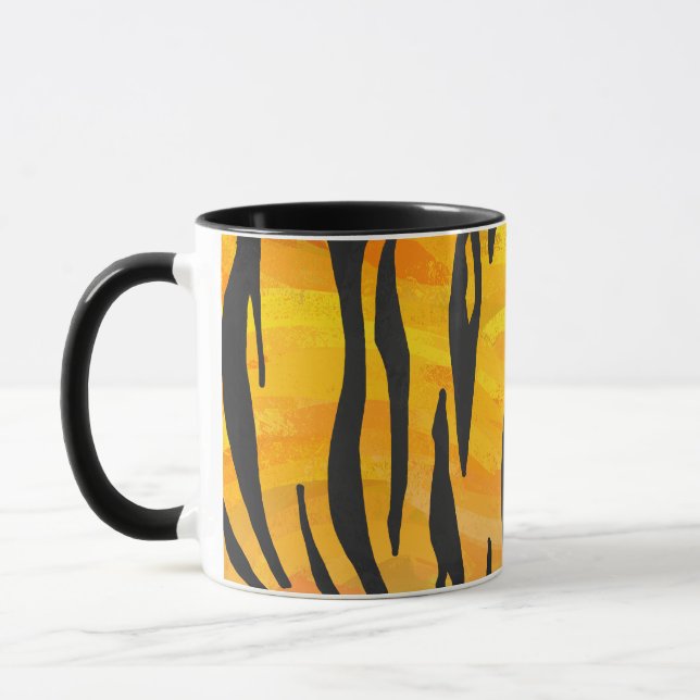 Tiger Black and Orange Print Mug (Left)
