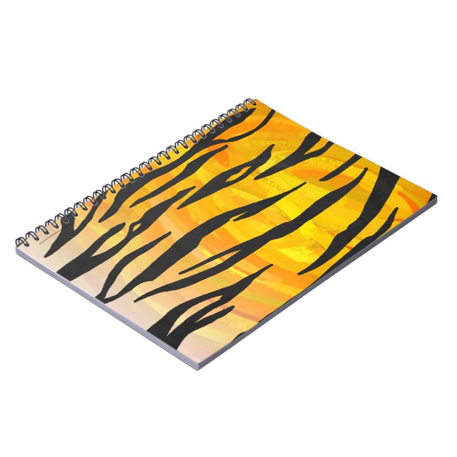 Tiger Black and Orange Print Notebook (Left Side)