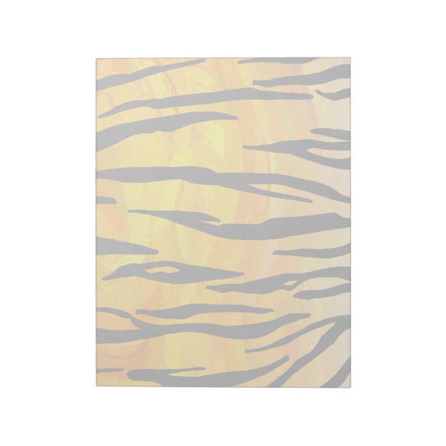Tiger Black and Orange Print Notepad (Rotated)