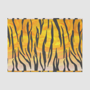 Tiger Black and Orange Print Tissue Paper