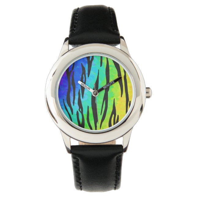 Tiger Black and Rainbow Gifts Watch (Front)