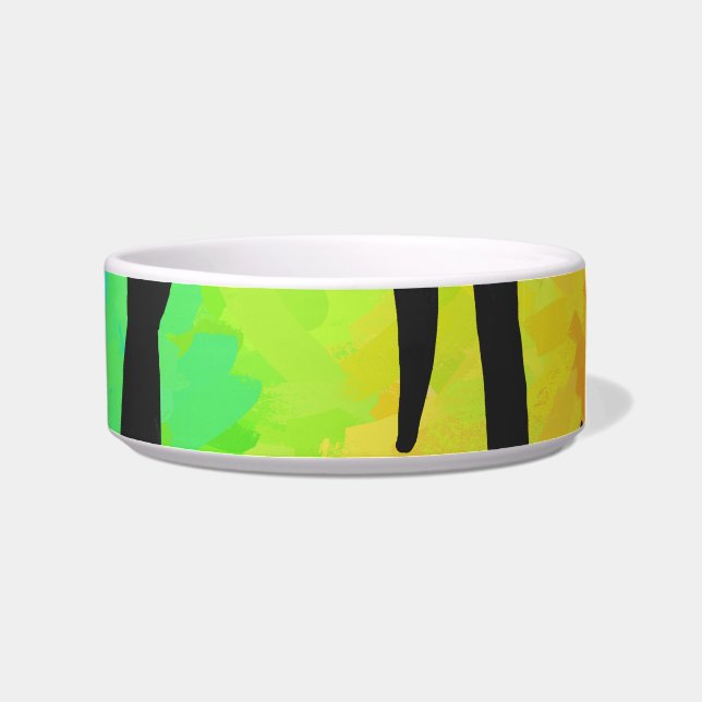 Tiger Black and Rainbow Print Bowl (Right)