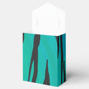 Tiger Black and Teal Print Favour Box