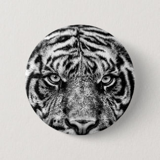 Tiger Black and White Photography 6 Cm Round Badge