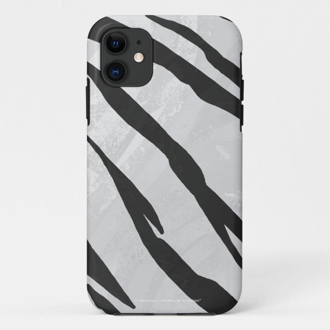 Tiger Black and White Print Case-Mate iPhone Case (Back)