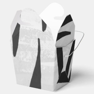 Tiger Black and White Print Favour Box