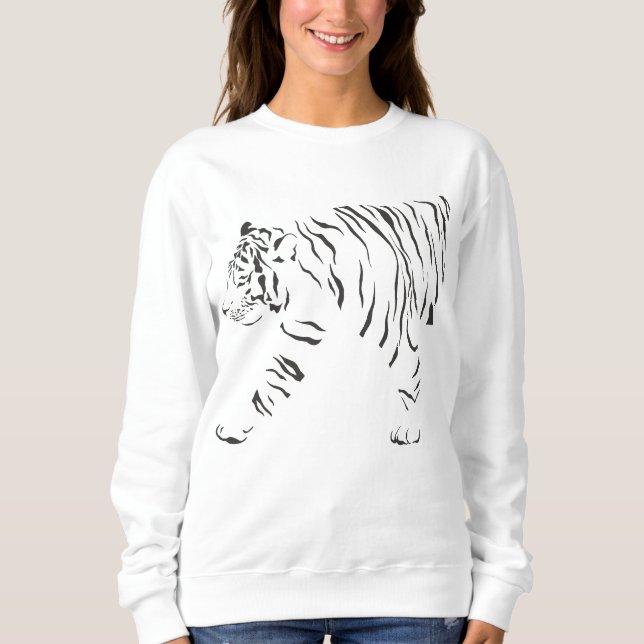 Tiger black and white wrap around sweatshirt (Front)