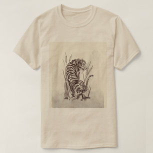 TIGER, BLACK INK WASH PRINT, CUSTOMIZABLE T-Shirt