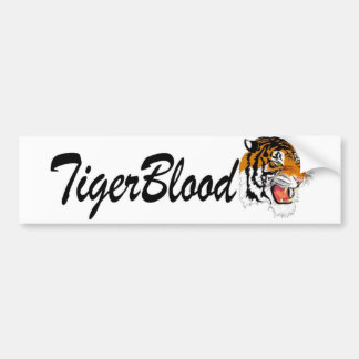 TIGER BLOOD BUMPER STICKER
