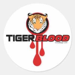 Tiger Blood Classic Round Sticker