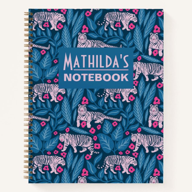 Tiger Bloom Parade Notebook (Front)