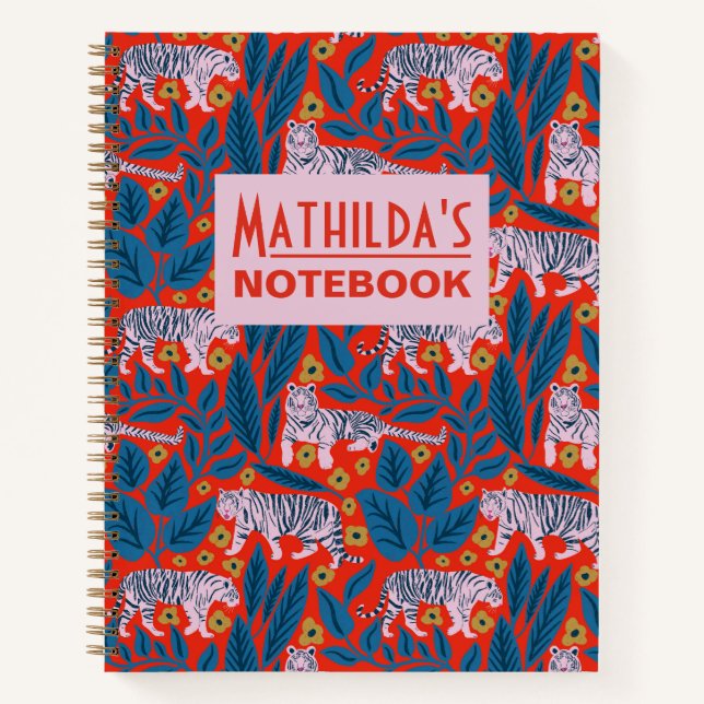 Tiger Bloom Parade Notebook (Front)