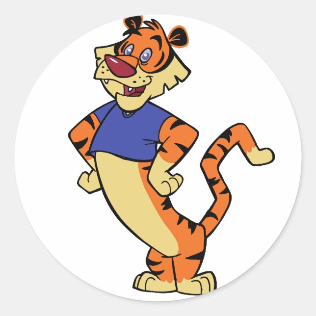 Tiger - Blue Mascot Stickers (Front)