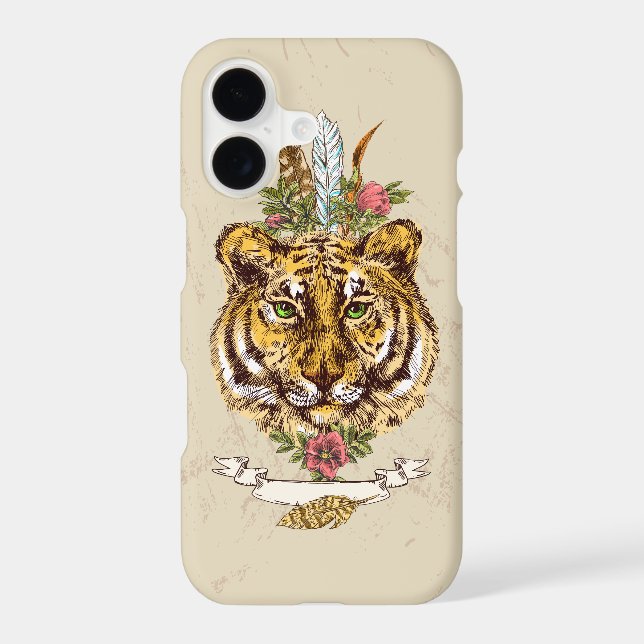 Tiger Boho Style Portrait (Back)