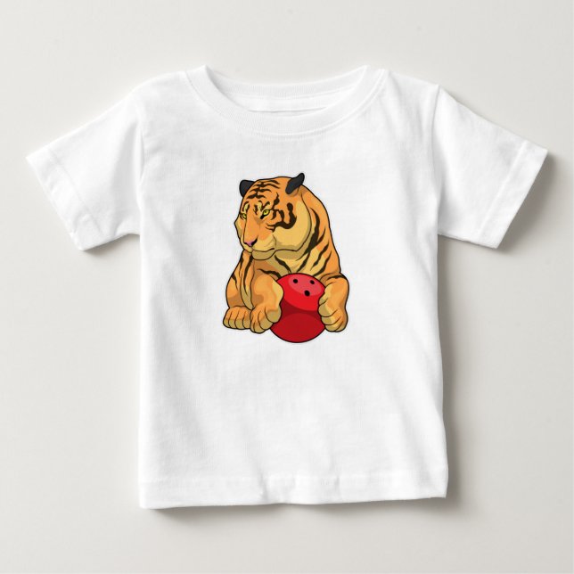 Tiger Bowling Bowling ball Baby T-Shirt (Front)