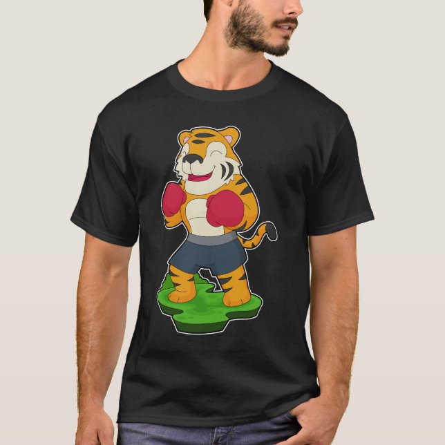 Tiger Boxer Boxing gloves Boxing T-Shirt (Front)