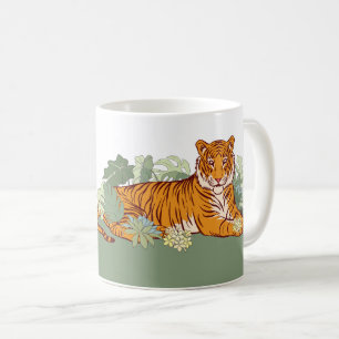 Tiger boy party, animal jungle coffee mug