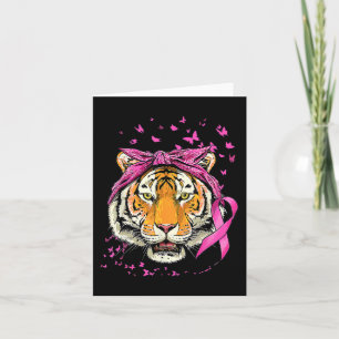 Tiger Breast Cancer Awareness Pink Ribbon Cancer S Card