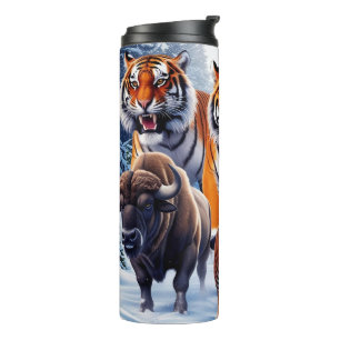 Tiger Buffalo Dog at the outdoors Thermal Tumbler
