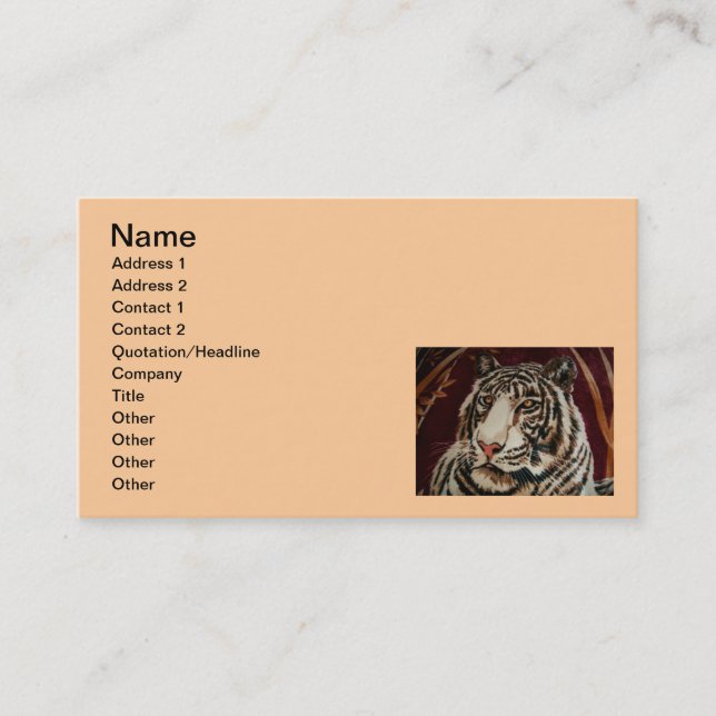 Tiger Business Card (Front)