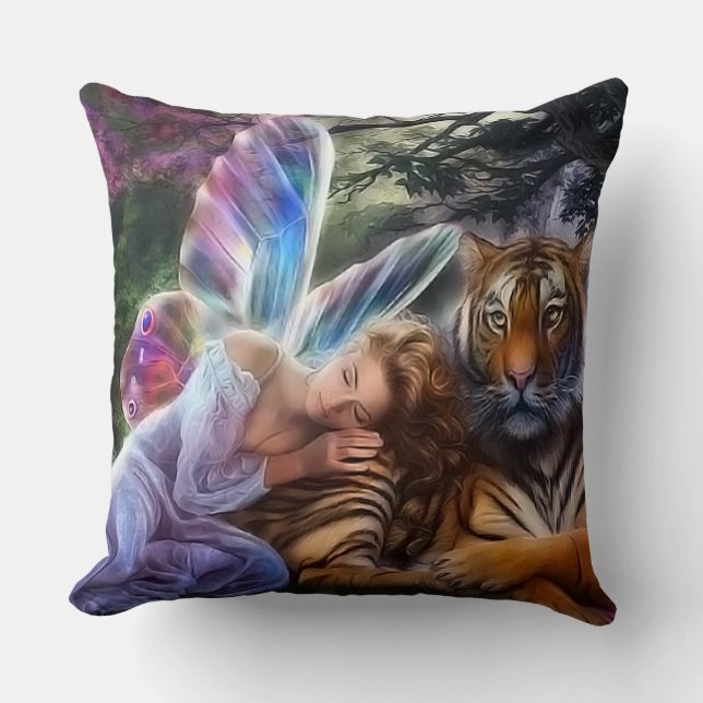 Tiger & butterfly cushion (Front)